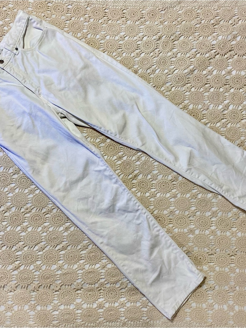 Guess by Marciano Cream Straight Leg Jeans
